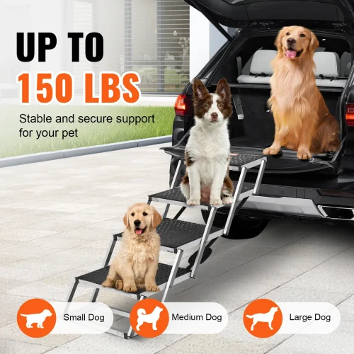 Folding Aluminum Dog Car Steps