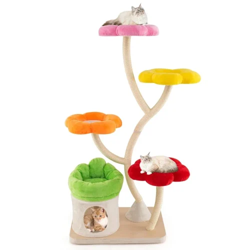 Flower Cat Tree Scratching Tower